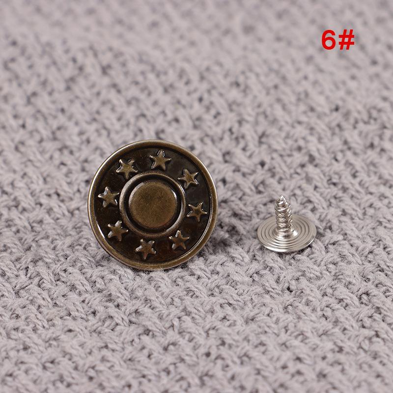 17Mm Jeans Snap Fastener Sewing-Free Button With Screw Pants Change Waist Size