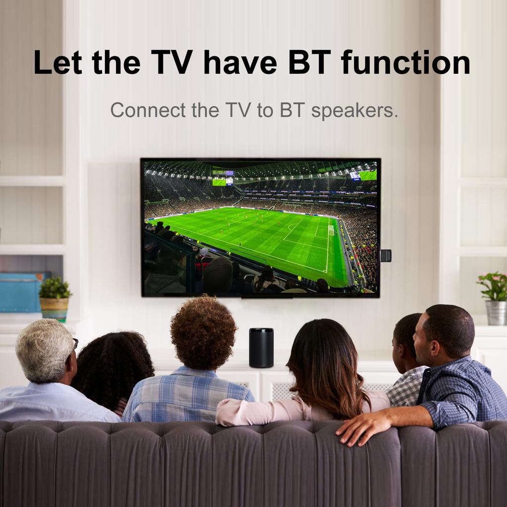 USB BT Transmitter 5.0 Audio Adapter for Video Conferencing and Calls, Plug and Play, Compatible