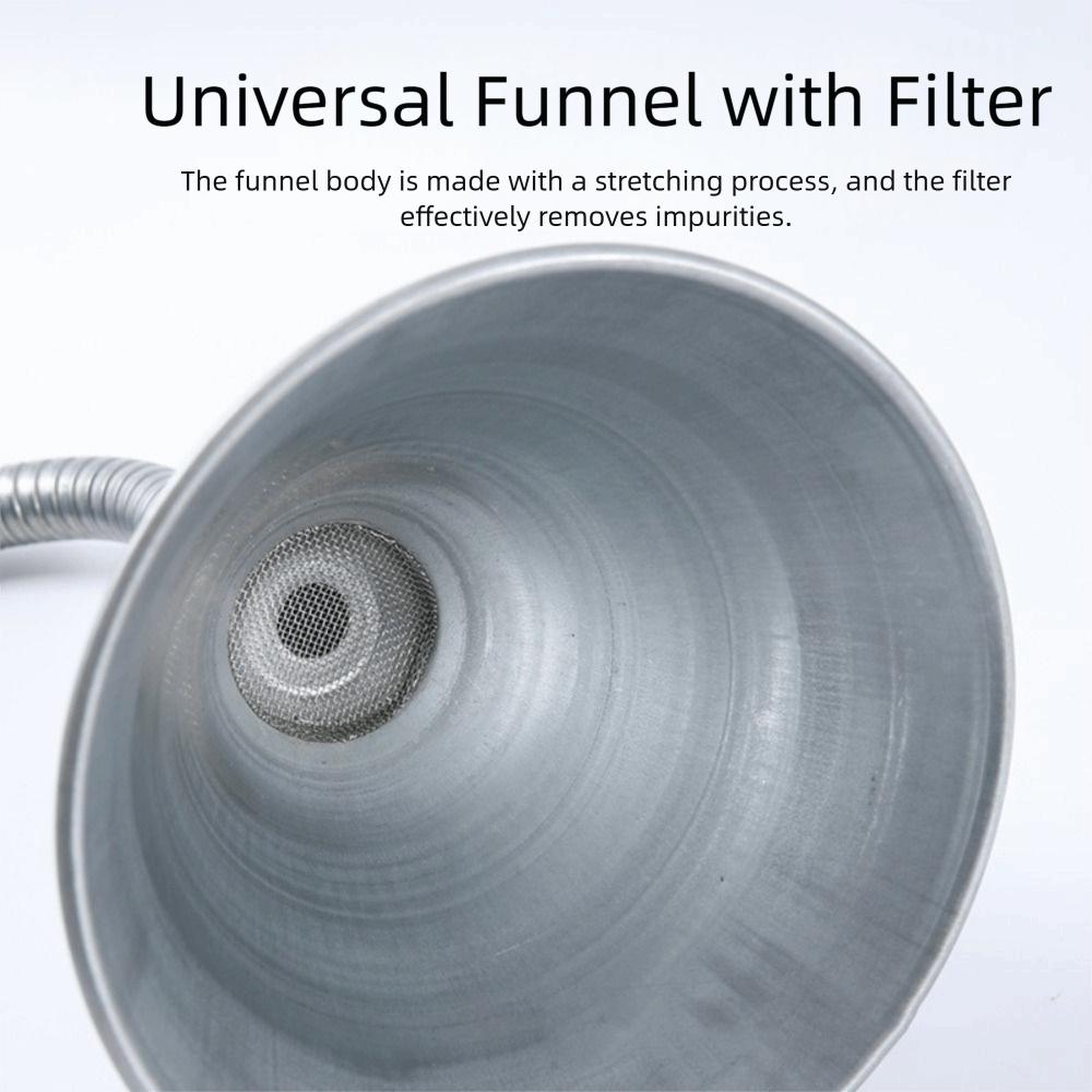 Filter Screen Metal Funnel Flexible Widely Mouth Multifunction Funnel  Liquid Fluids
