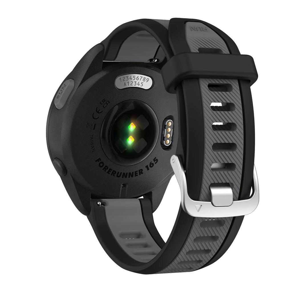 20 мм Быстросъемный двухцветный силиконовый ремешок для часов Garmin, спортивный ремешок-браслет