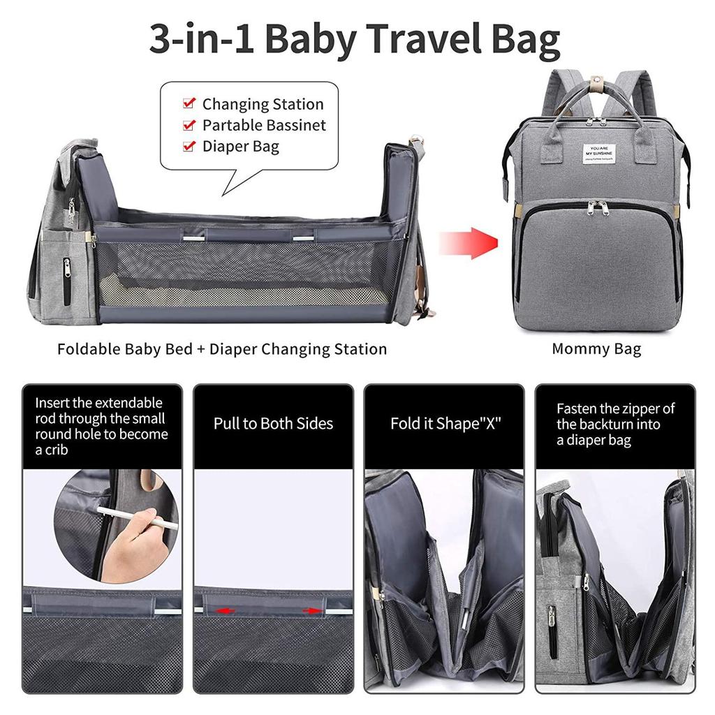Multi-function Mummy Maternity Nappy Bag Large Capacity Baby Travel Backpack for Baby Care