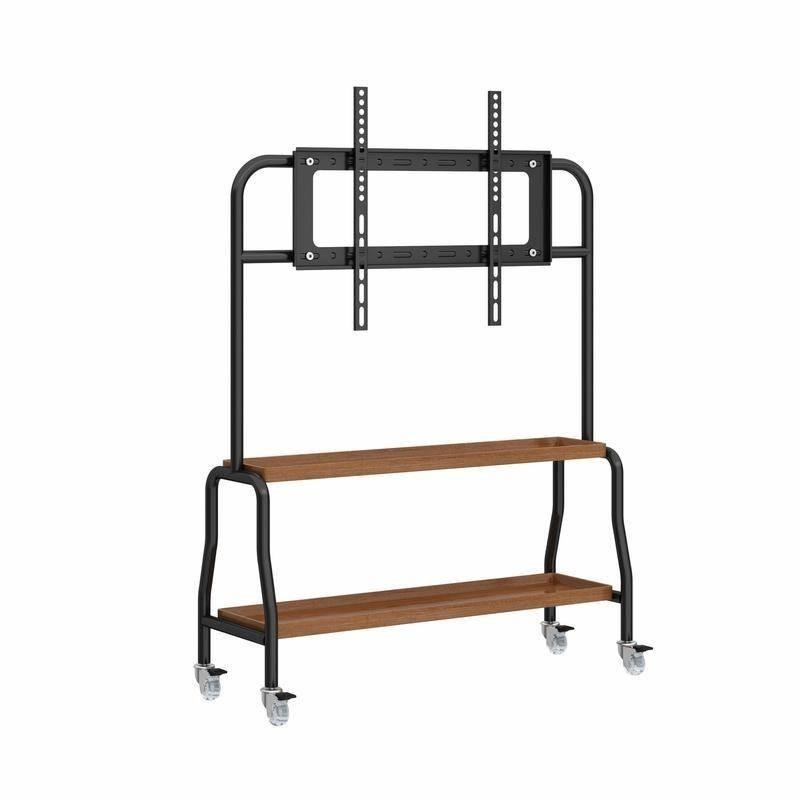 Подставка для телевизора в гостиную, передвижная, универсальная, из нержавеющей стали, мобильная тележка для телевизора 43-75 дюймов, напольная подставка для большого экрана