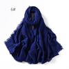 High-Quality Cotton Linen Gauze Scarf: Breathable, Encrypted Sunscreen, Four-Circle Fringe Shawl, Women's Malay Head Scarf