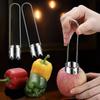 1Pieces Stainless Steel Fruit Vegetable Corer Pepper Seed Remover Kitchen Gadget Outdoor Tableware