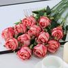 6 шт. искусственных розовых цветов, искусственные розы с длинными стеблями, реалистичные долговечные искусственные розы для украшения дома на свадьбу