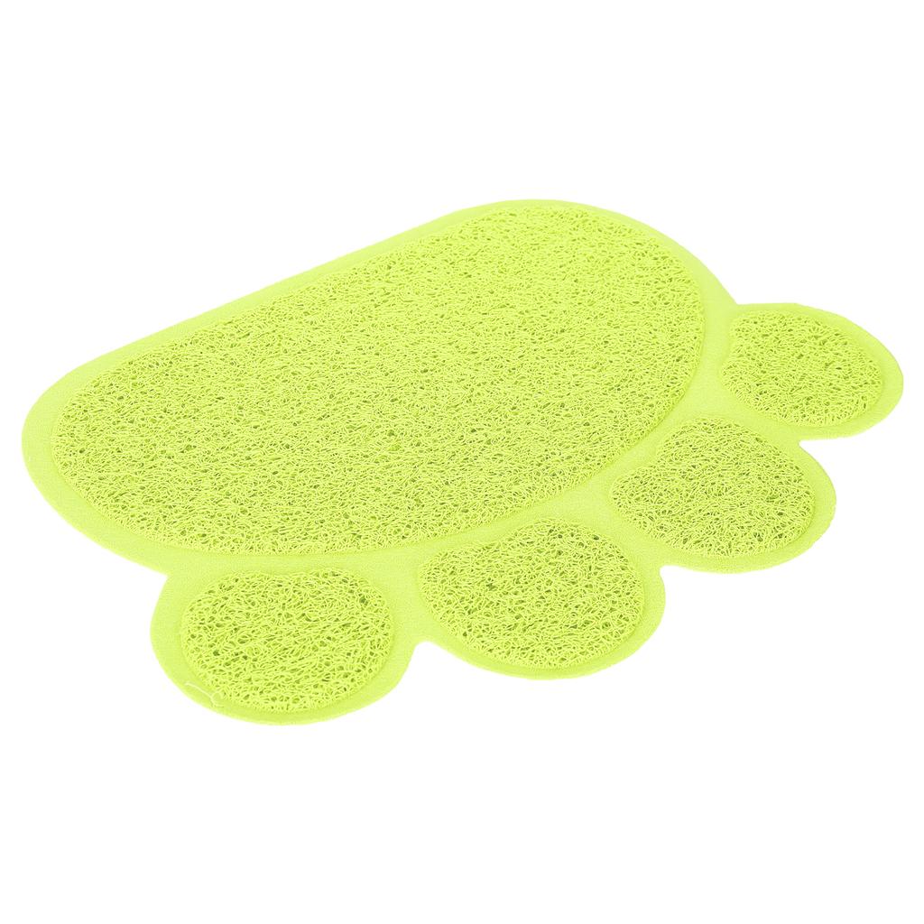 ПВХ коврик для кошачьего туалета для собак, водонепроницаемый противоскользящий коврик в форме лапы, миска для столовых приборов, товары для домашних животных(Зелёная Лапа