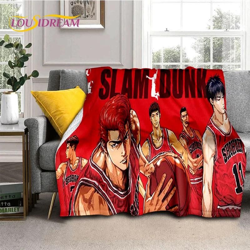 Мультяшное аниме про баскетбол Slam Dunk, мягкое флисовое одеяло для кроватей, спальни, дивана, пикника, плед для отдыха на открытом воздухе, подарок