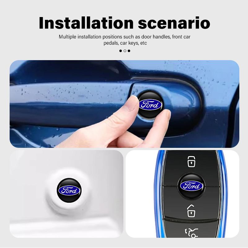 For Ford 8pcs Car Keyhole Protective Sticker Anti Block Guard Waterproof Escape Ecosport Fusion Explorer Expedition Taurus