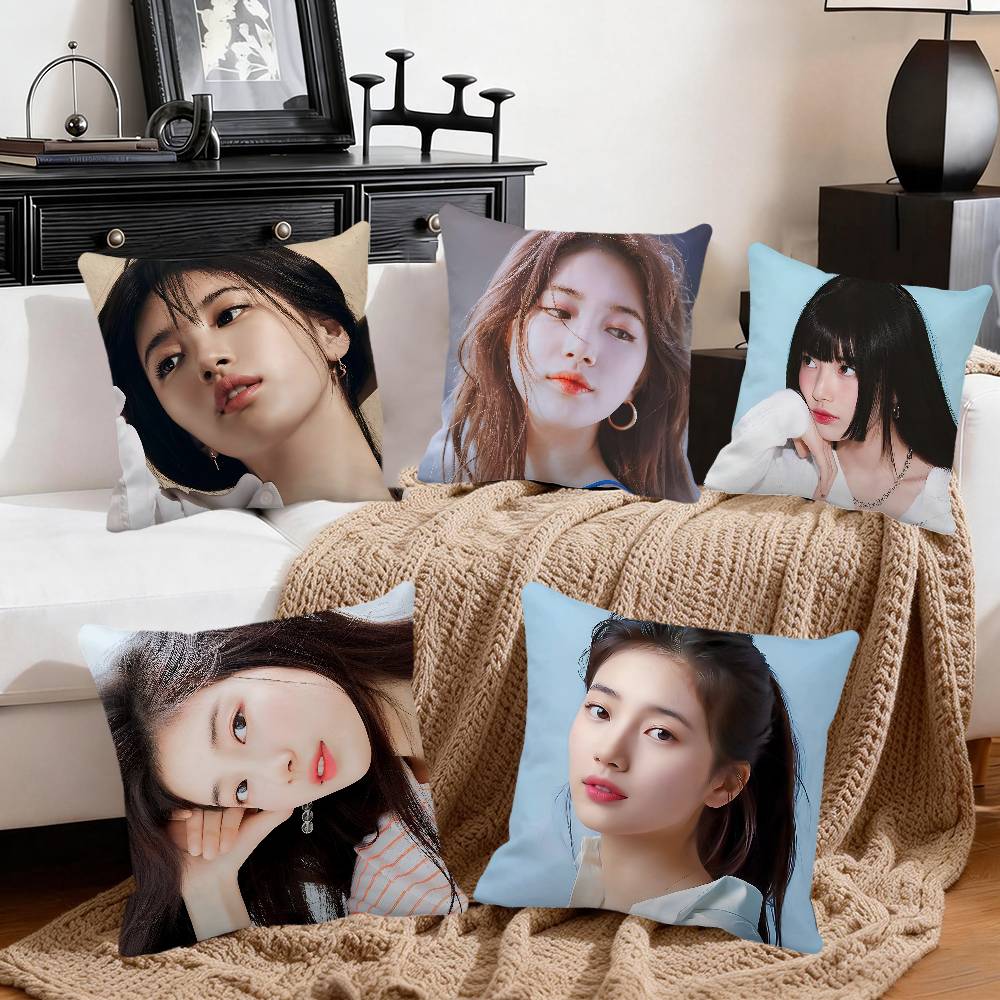 Korea Bae Suzy Pillow Case Square Pillow Bedroom Sofa Leisure Comfort Cushion Car Home Decoration