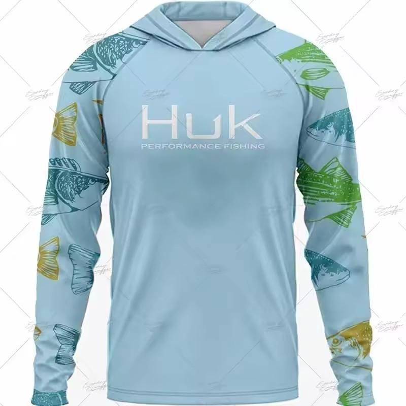 Mens Womens Quick-Dry UV Protection Hooded Fishing Shirt Lightweight Breathable Outdoor Performance Top