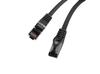 Przewód kabel internetowy lan rj45 patchcord kat.8.1 sftp czarny 0,25m