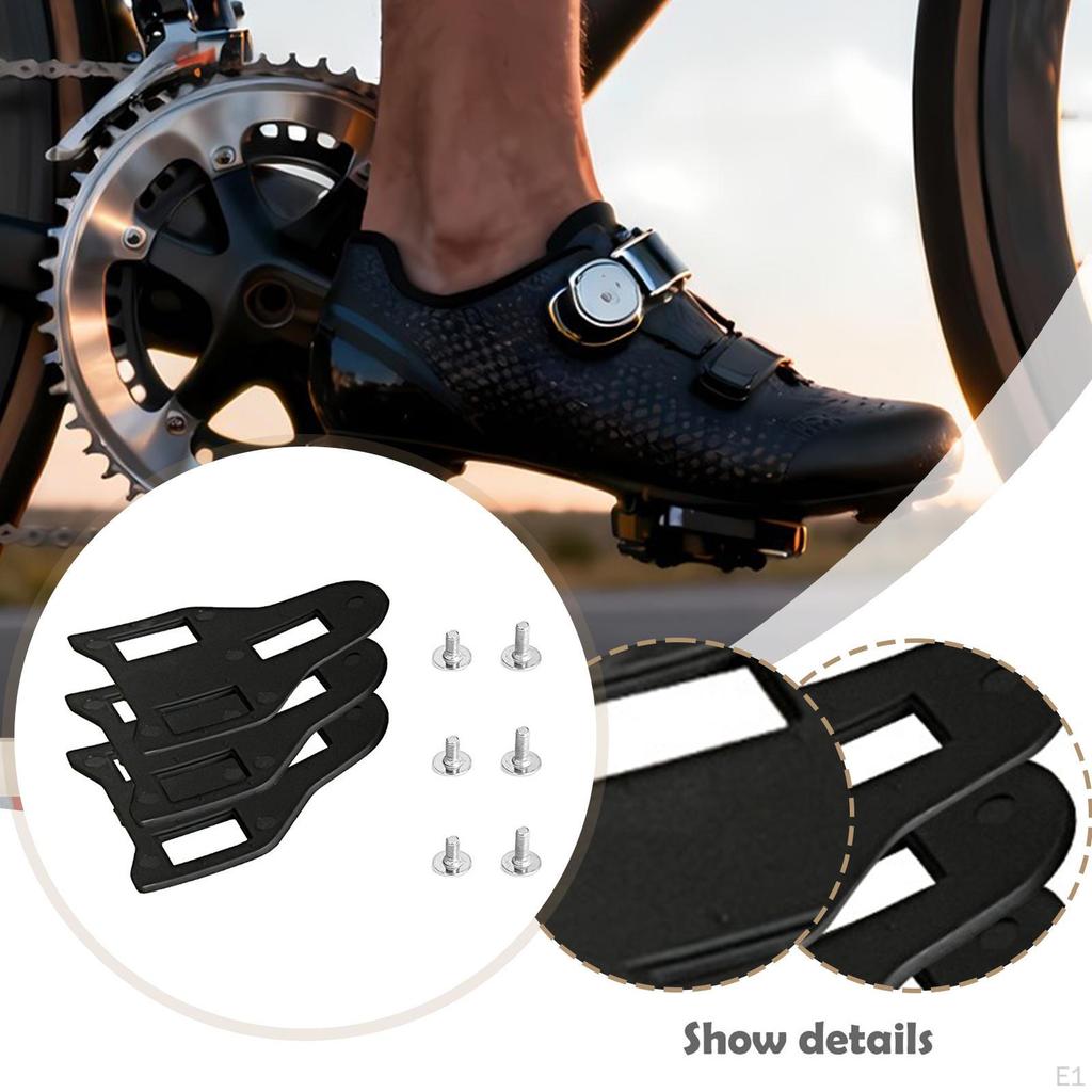 3x Bike Cleats Bicycle Pedals Cycling Accessories Replacement Outdoor Lightweight Indoor Compatible