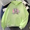 Cute Raccoon Eating Bubble Milk Tea Hoodies Casual Long Sleeve Hooded Sweatshirts with Pocket Kawaii Printing Sudaderas Korean