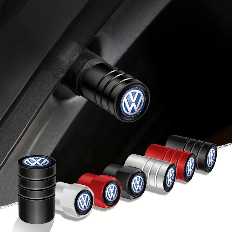 Car Tire Wheel Valve Caps Cover Aluminum Wheel Accessories For VW Golf Tiguan Jetta Transporter Passat T5 Polo Touran GTI Caddy