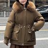 Зимние парки для женщин с капюшоном больших размеров, модные женские зимние пальто с меховым воротником, плотная теплая верхняя одежда с длинными рукавами