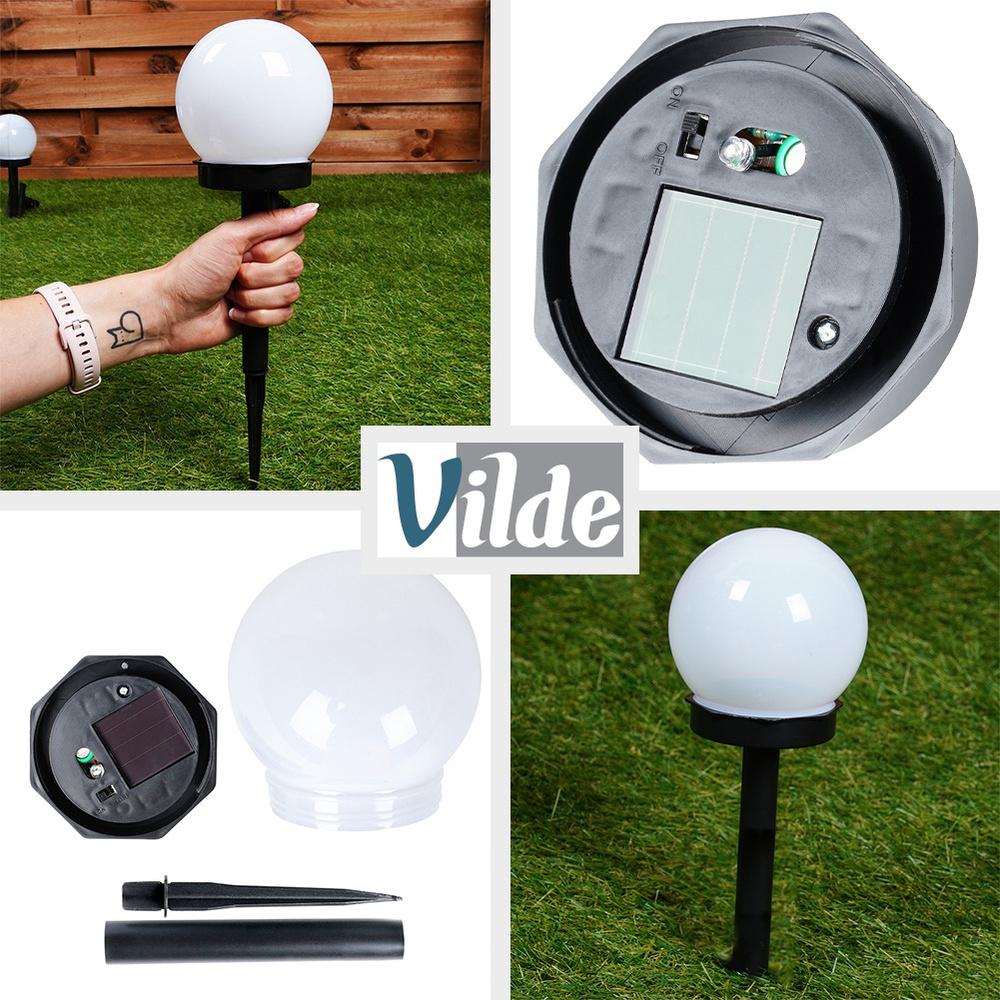 Solar LED garden lamps, embedded, 33.5 cm, 6 pcs.