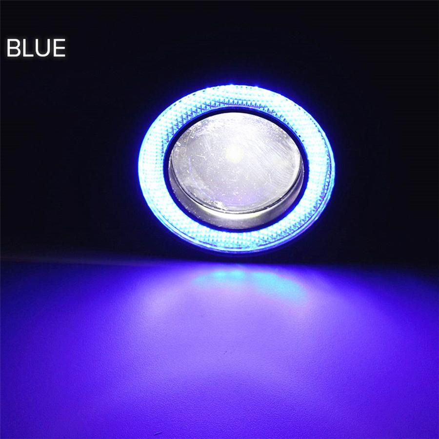 3,5" COB Противотуманная фара Проектор Автомобиль CCFL Синие Ангельские глазки Кольцо-гало ДХО Фара