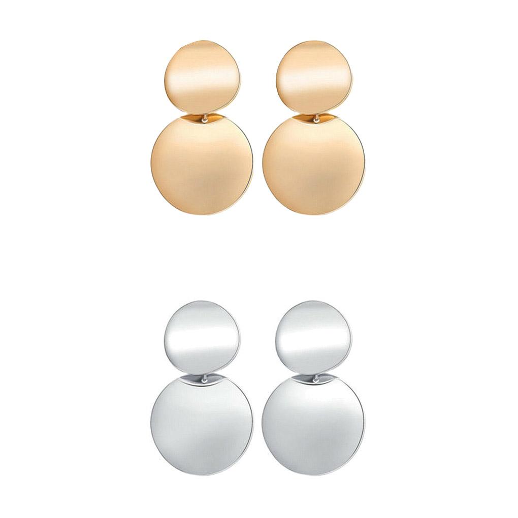 1 пара серьги из сплава подвеска для уха модные украшения тонкая работа долговечная круглая пластина изысканные привлекательные