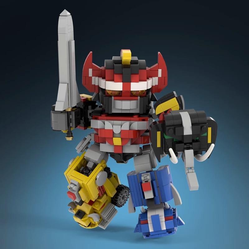 MOC Building Block Set Dinosaur Team Big Beast God Mecha Творческая собранная образовательная игрушка