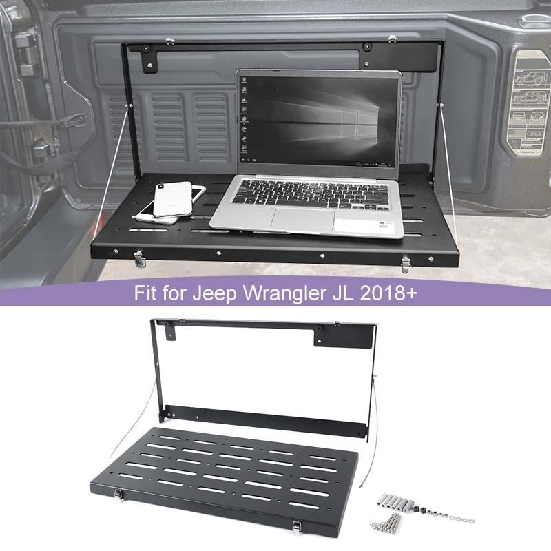 Car Tailgate Storage Bracket Foldable Table Board Rack Shelf For Jeep Wrangler JL 2018 Up Metal Car Accessories
