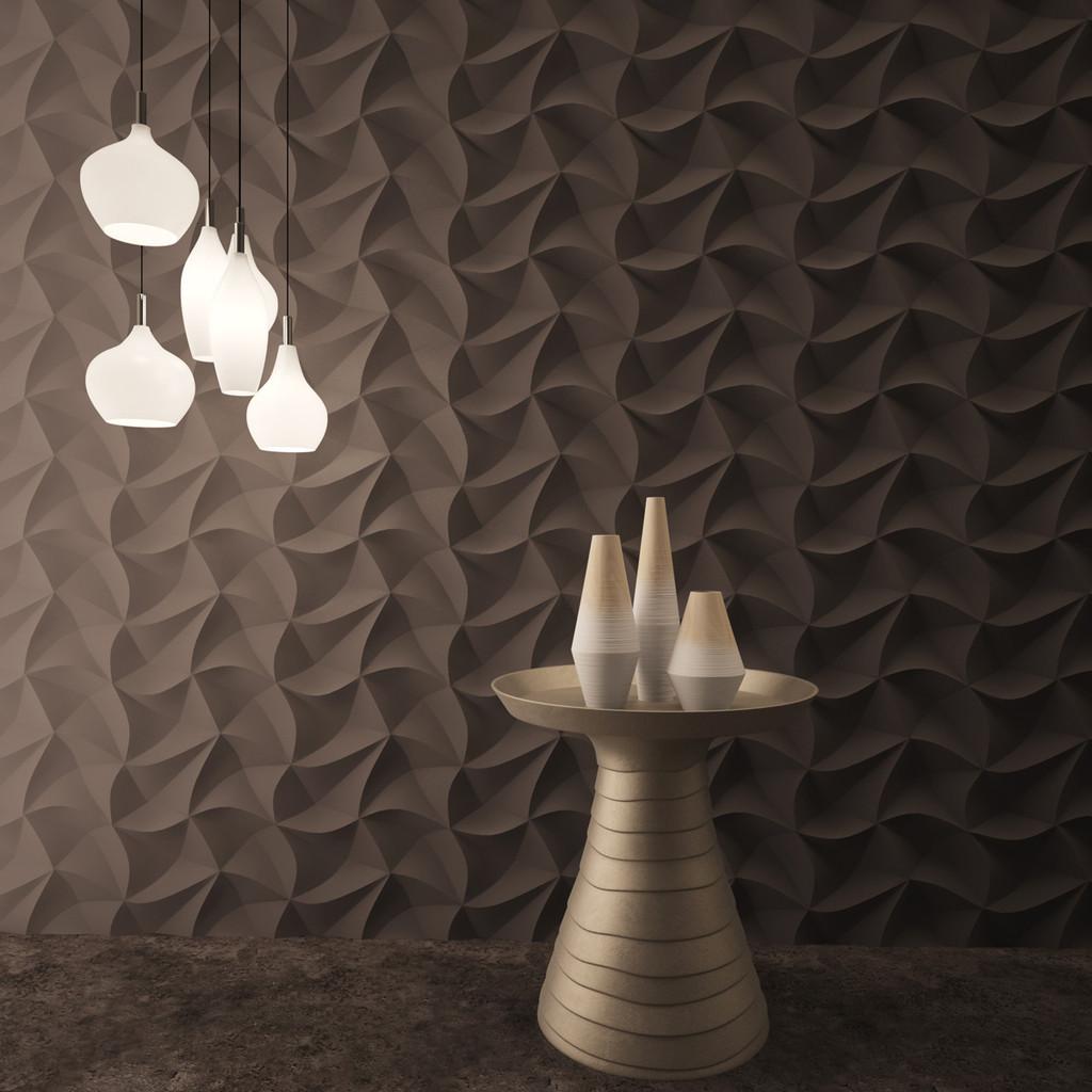 3D Wall Panel Mold for Gypsum, Plaster or Concrete Tile for Decorative Wall Panels 'Petals'