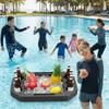 Стойка для напитков Многофункциональная плавучая стойка для напитков Многоотверстие Водонепроницаемый плавучий держатель для напитков в бассейне Стабильный плавучий поднос для бассейна Вечеринка