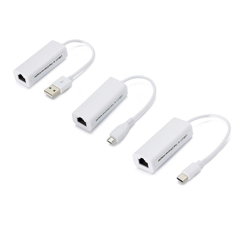 Micro USB2.0 USB To RJ45 Ethernet Cable Splitter Extend Adapter 100Mbps Network Card for Tablet Laptop PC Computer Android