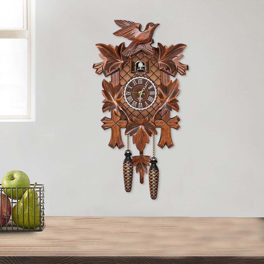 Настенные часы с кукушкой, будильник, скандинавские винтажные подвесные часы, деревянные часы для гостиной