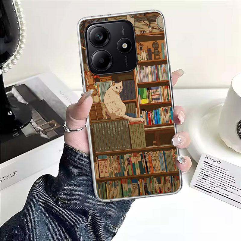Иллюстрация 'Читать книги' Мягкий чехол для телефона с изображением чтения Для Xiaomi Redmi Note 15 14 14S 13 12 Pro Plus 12S 11 11S 11E 10 10S 11T 5G Чехол