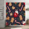 Festive Christmas Decorations Shower Curtain Winter Wonderland Pattern Waterproof Bathroom Liner for Bathrooms Kids Bathrooms Mu
