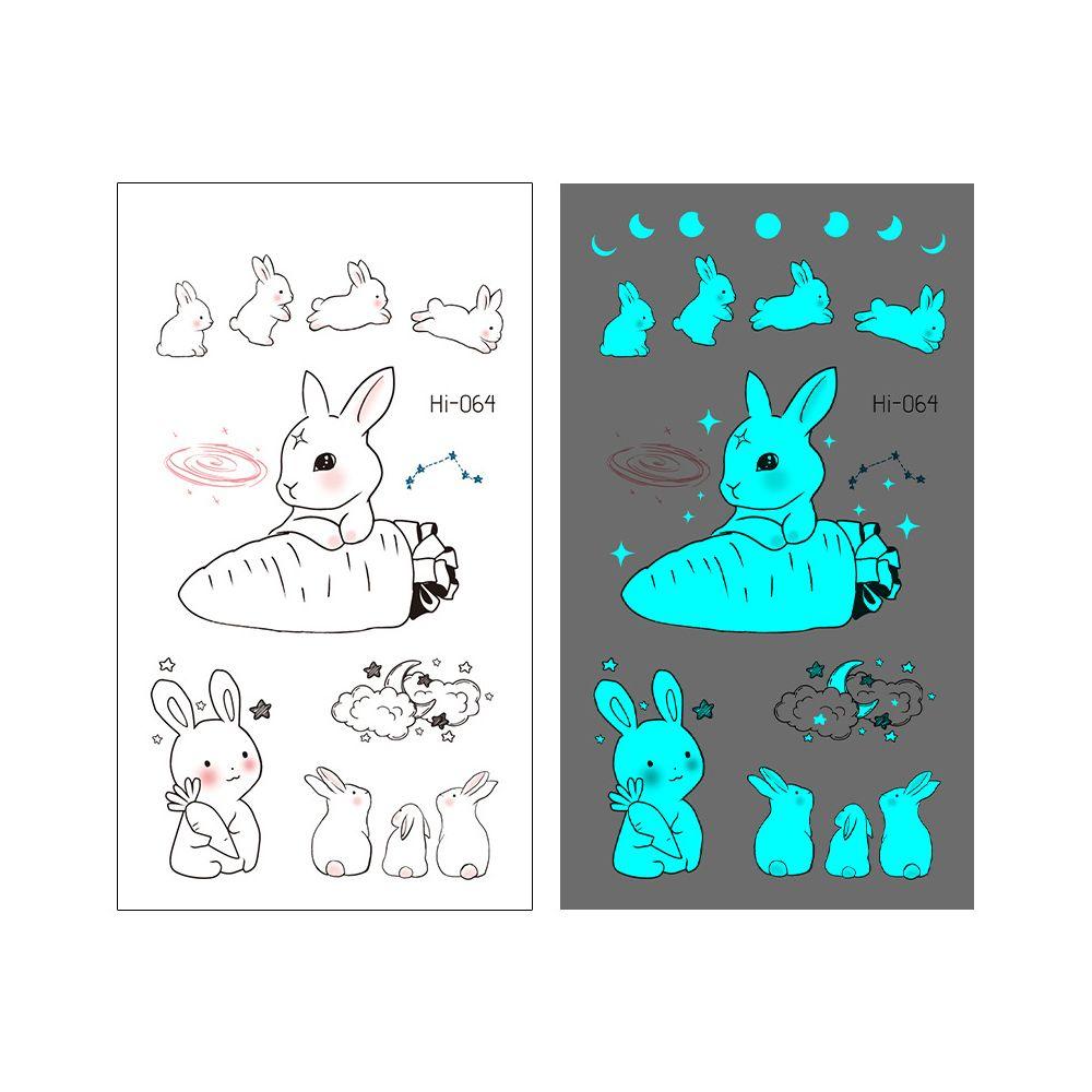 Star Feather Men Women Tattoo Sticker Blue Luminous Fake Tattoo Temporary Tattoos Body Art