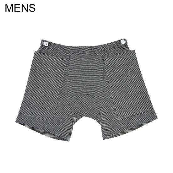 Health Care Shorts Striped Stretchy Men Women Pockets Underwear with Place of Urine
