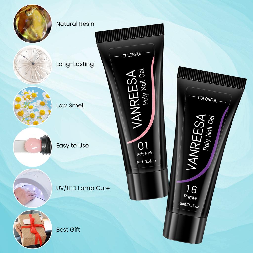 VANREESA 36 цветов поли гель для наращивания ногтей быстро наращивающий гель-лак для маникюра