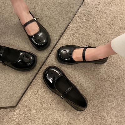 Z Xiaoxiangfeng женские туфли Mary Jane 2025 новые французские легкие туфли на низком каблуке женские однословные пряжки с jk small кожа