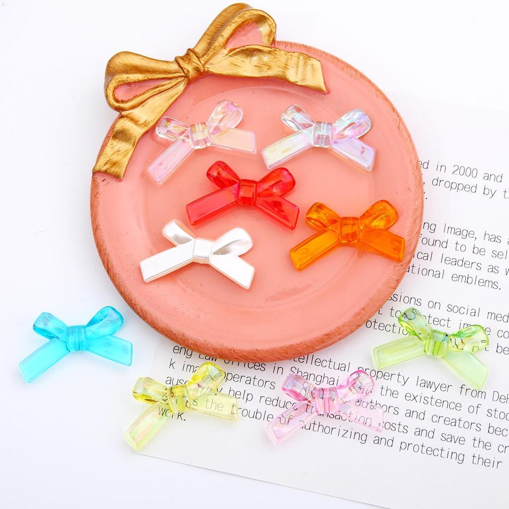 4 шт. пластиковые акриловые банты-бабочки, банты, бусины, подвески для ожерелья, браслета, серьги, украшения для волос, сделай сам, ювелирные аксессуары