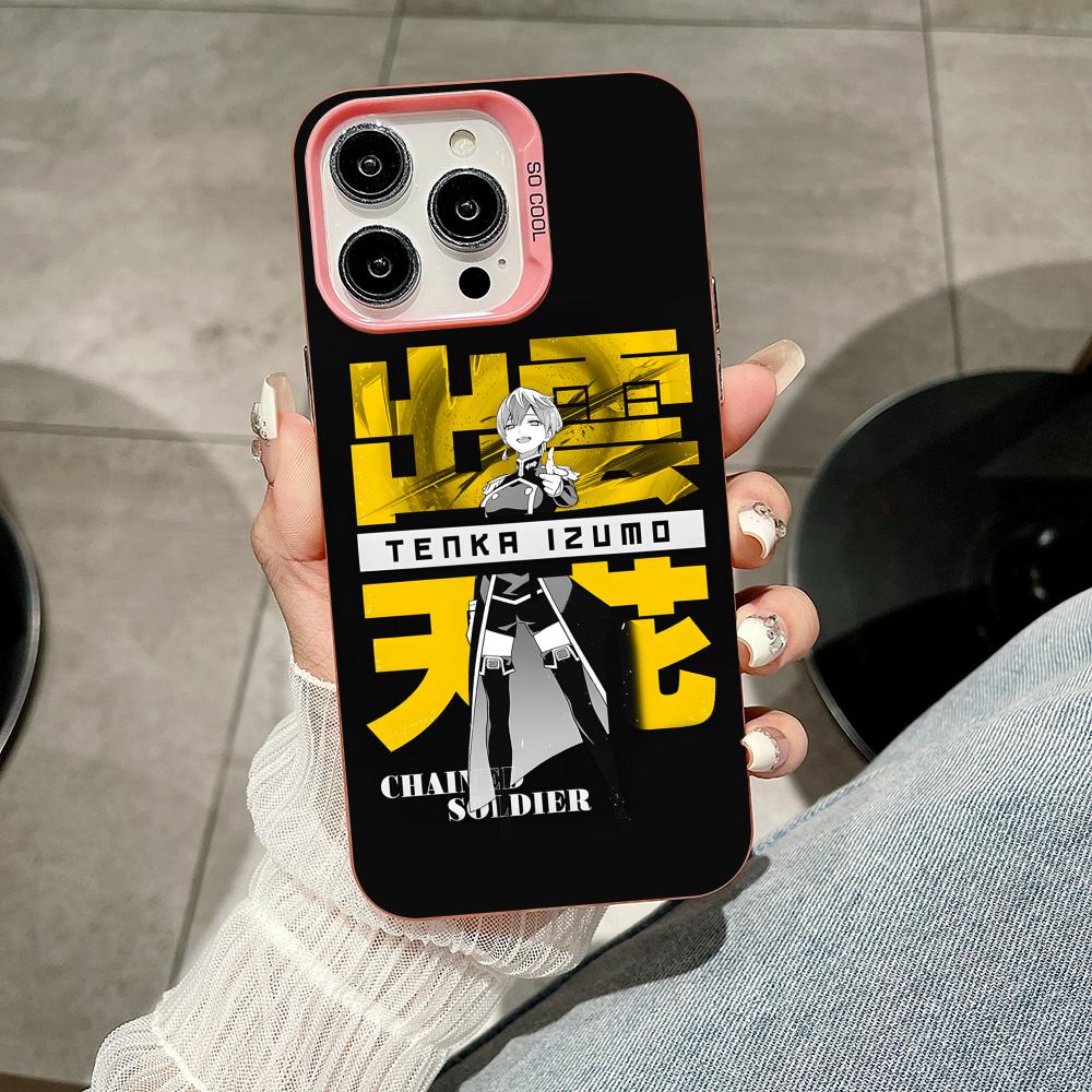 Mato seihei no slave Tenka Izumo Pink Translucent Mobile Phone Case for iPhone 17 16 15 14 13 12 11 X XR XS Air Pro Max Plus