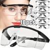 1/10pcs Retractable Protective Eyewear, Lab Goggles, Wind and Dust Proof Industrial Protective Eyewear for Outdoor Riding, Climbing, Running