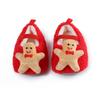 Младенческая флисовая зимняя обувь для маленьких мальчиков и девочек, рождественская обувь, Санта-Клаус, первый ходок, плюшевые кроссовки для малышей, флисовые кроссовки для новорожденных, 0–12 месяцев
