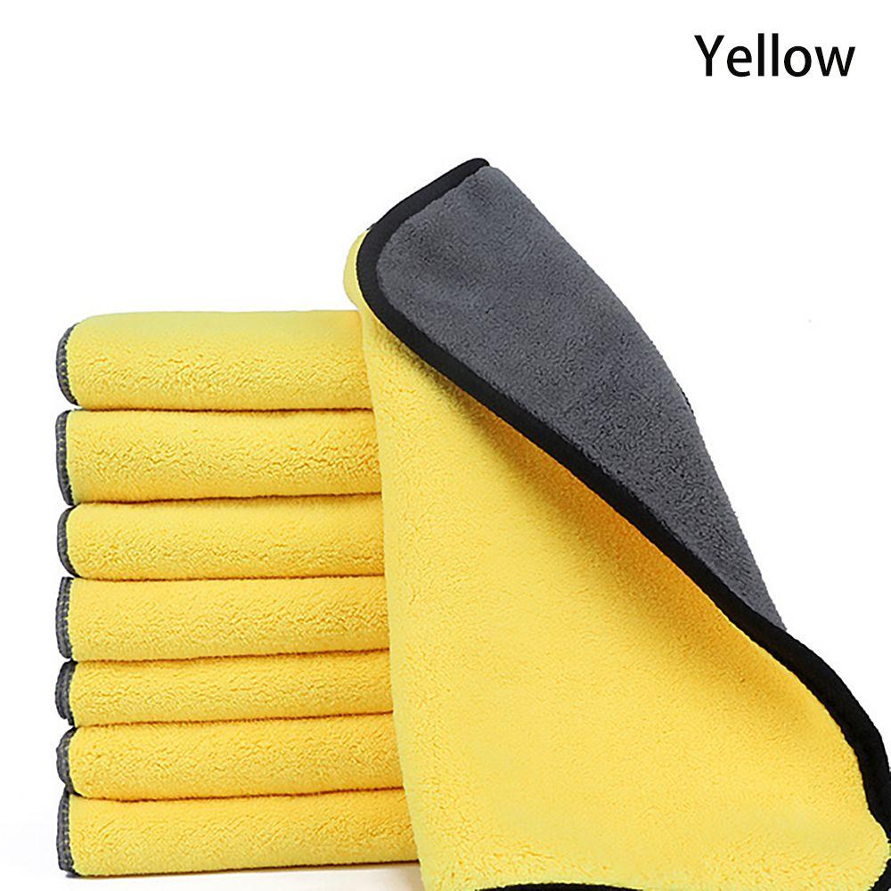 Side Coral Fleece Super Absorbent Cleaning Drying Cloth Wiping Rags Car Wash Towel Microfiber