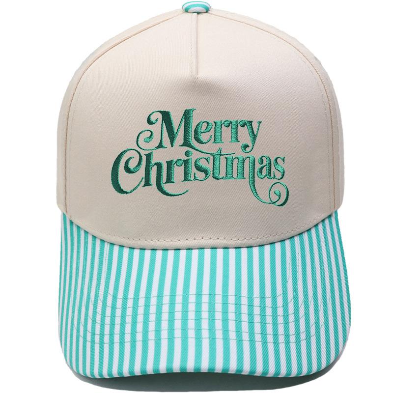 Merry Christmas Truck Driver Hat Embroidery Vintage Leopard Print Coloring Baseball Cap Men's and Women's Casual
