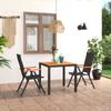 Day and Night - Day and Night 3-piece Garden Dining Set Black and Brown