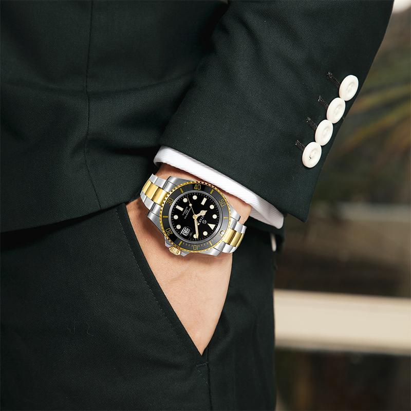 Start Мужские часы для дайвинга, официальные аутентичные металлические мужские часы, светящиеся водонепроницаемые автоматические механические часы с функцией даты