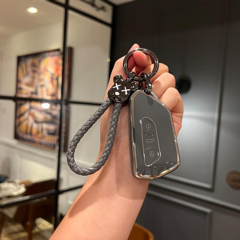 Чехол для автомобильного ключа из ТПУ с полным покрытием для VW Volkswagen ID.3 ID.4 Golf 8 2022 2023 MK8 Cupra Skoda Octavia SEAT Leon MK4 Formento