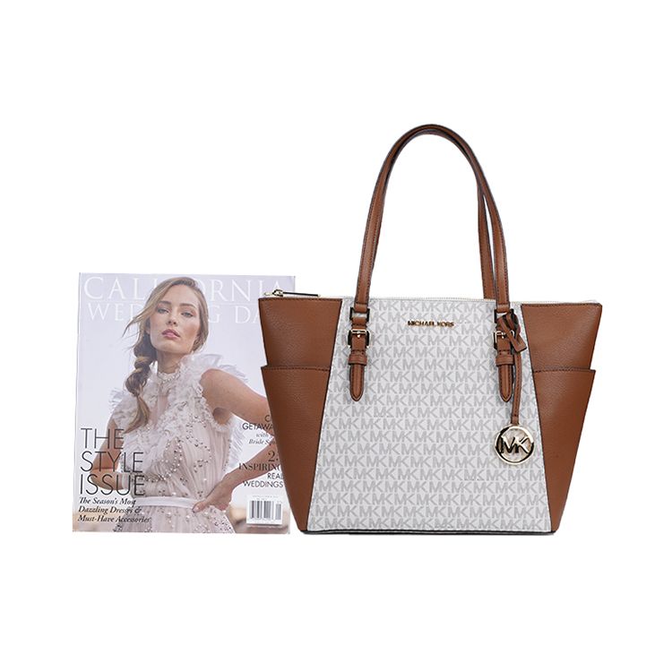 Michael Kors Mk Charlotte Монограмма Дорожная Сумка-Тоут на Молнии Женская тоут Ванильный 35T0GCFT3B-VANILLA