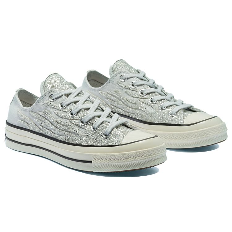 Converse 1970-е Chuck Taylor All Star Блестящие Холщовые Нескользящие Прочные Низкие Кеды для Скейтбординга Женские кроссовки Синие 569538C