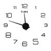 DIY Wall Clock Acrylic Frameless Mirror Surface Wall Sticker Clock Decor for Living Room BedroomBlack