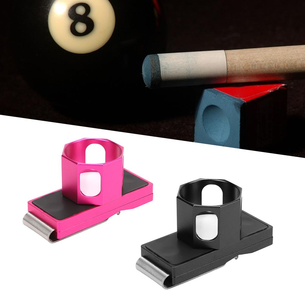 Billiard Chalk Holder Clip Magnetic Portable Octagonal Inner Round Single Section Pool Cue Chalk Cas