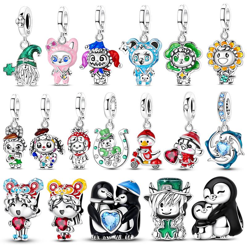 New In Copper Various Doll Series Dangle Charm Bead Fit 3Mm Bracelet Necklace For Women Pendant Luxury Diy Jewelry Gift