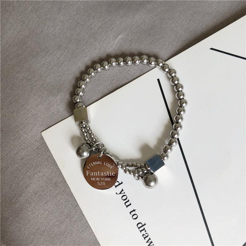 Нержавеющая сталь 316L с буквенным геометрическим круглым браслетом, индивидуальный женский браслет в стиле хип-хоп, вечерние ювелирные изделия, подарок