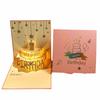 Folding Type Birthday Card 3D Light Greeting Cards New Gift Message Cards  Birthday Party Supplies